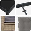 vidaXL Garten Essgruppe mit Kissen 5 pcs Beige Poly-Rattan