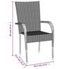 vidaXL 5-tlg. Garten-Essgruppe Schwarz Poly Rattan