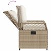 vidaXL 3-tlg. Garten-Essgruppe mit Kissen Beige Poly Rattan