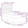 vidaXL Boxspringbett mit Matratze mit Kopfteil Blau 100 x 200 cm Stoff