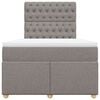 vidaXL Boxspringbett mit Matratze Taupe 120x190 cm Stoff