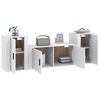 vidaXL 3-tlg. TV-Schrank-Set Wei&szlig; Holzwerkstoff