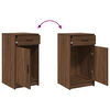 vidaXL Schminktisch mit T&uuml;r 2 pcs Braun 50 x 41 x 135 cm Holzwerkstoff