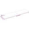 vidaXL Wandregal Dunkelbraun 220x50x(2-6)cm Massivholz Eiche Behandelt