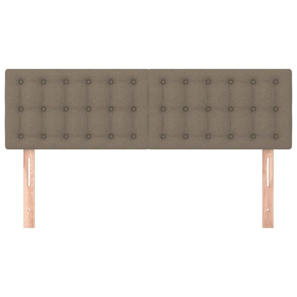 vidaXL Kopfteile Taupe 144x5x78/88 cm Stoff