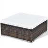 vidaXL 6-tlg. Garten-Lounge-Set mit Auflagen Poly Rattan Braun