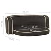 vidaXL Hundesofa Klappbar Dunkelgrau 73x67x26 cm Pl&uuml;sch Kissen