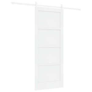 vidaXL Schiebet&uuml;r ORKDAL 83 x 202 cm Massives Kiefernholz Wei&szlig;