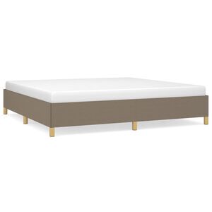 vidaXL Bettgestell ohne Matratze Taupe 200x200 cm Stoff