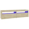 vidaXL TV-Schr&auml;nke 2 Stk. mit LED-Leuchten Sonoma-Eiche 75x35x40 cm
