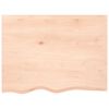 vidaXL Waschtischplatte 80x60x(2-6) cm Massivholz Unbehandelt