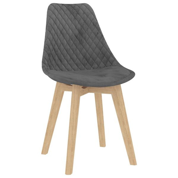 vidaXL Esszimmerst&uuml;hle 4 Stk. Grau Samt
