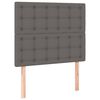 vidaXL Bettgestell mit Kopfteil Grau 120x200 cm Kunstleder