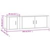 vidaXL 2-tlg. TV-Schrank-Set Grau Sonoma Holzwerkstoff
