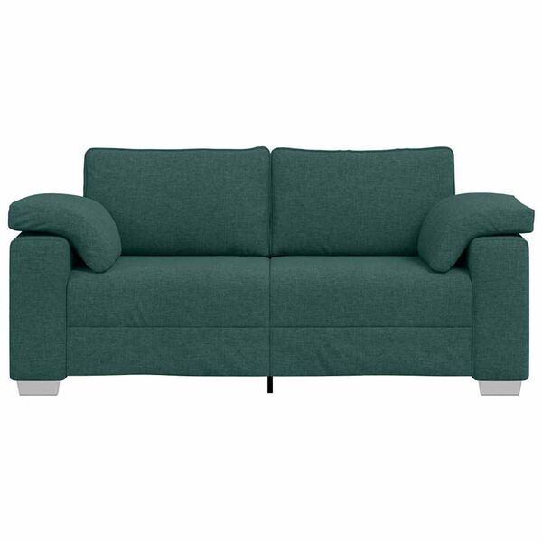 vidaXL Sofa 140cm Dunkelgr&uuml;n Stoff