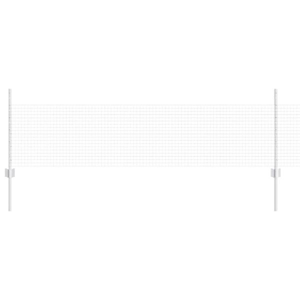 vidaXL Zaun mit Pfosten Silber 0,5 x 25 m Stahl