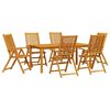 vidaXL Garten Essgruppe Faltbar 7 pcs Braun Massivholz Akazie