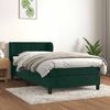 vidaXL Boxspringbett mit Matratze Dunkelgr&uuml;n 80x200 cm Samt