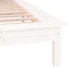 vidaXL Massivholzbett mit LEDs Wei&szlig; 140x190 cm