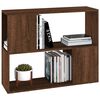 vidaXL B&uuml;cherregal/Raumteiler Braun Eichen-Optik 80x24x63 cm