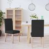 vidaXL Esszimmerst&uuml;hle 2 Stk. Schwarz Stoff