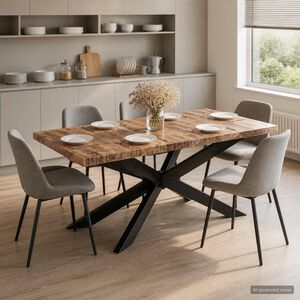 vidaXL Esstisch 180 x 90 x 76 cm Raues Mango-Massivholz
