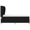 vidaXL Boxspringbett mit Matratze Dunkelgrau 90x190 cm Schwarz Stoff