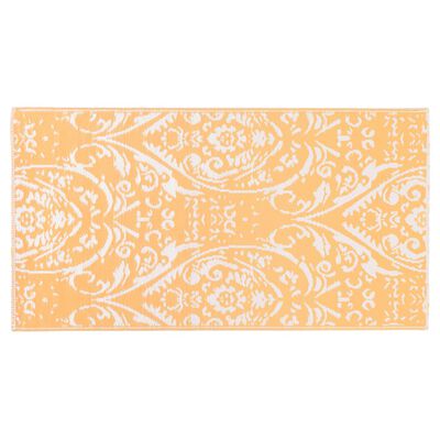 vidaXL Outdoor-Teppich Orange und Weiß 160x230 cm PP