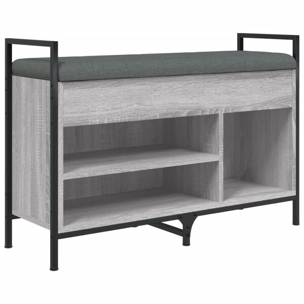 vidaXL Schuhbank Grau Sonoma 85,5x32x57,5 cm Holzwerkstoff