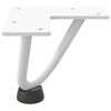 vidaXL Haarnadelbeine f&uuml;r Couchtisch 4 Stk. Wei&szlig; 10 cm Massivstahl