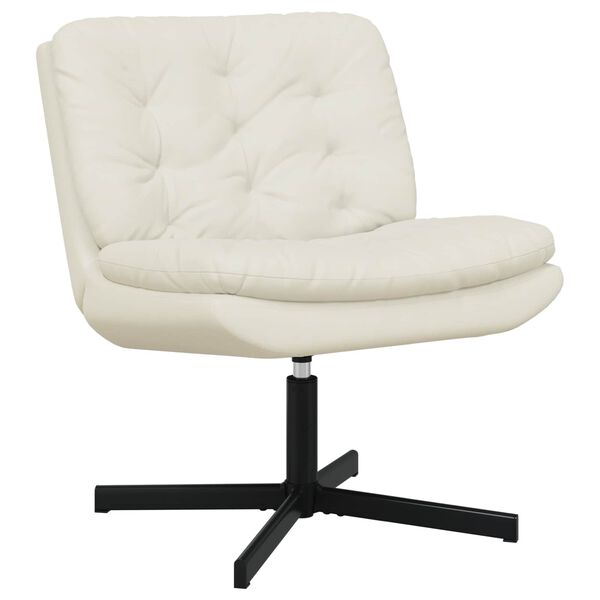 vidaXL Drehender Entspannungsstuhl Creme 63 x 75 x 76 cm Samt
