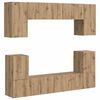 vidaXL TV-Schrankset 5 stk. Artisan-Eiche Holzwerkstoff