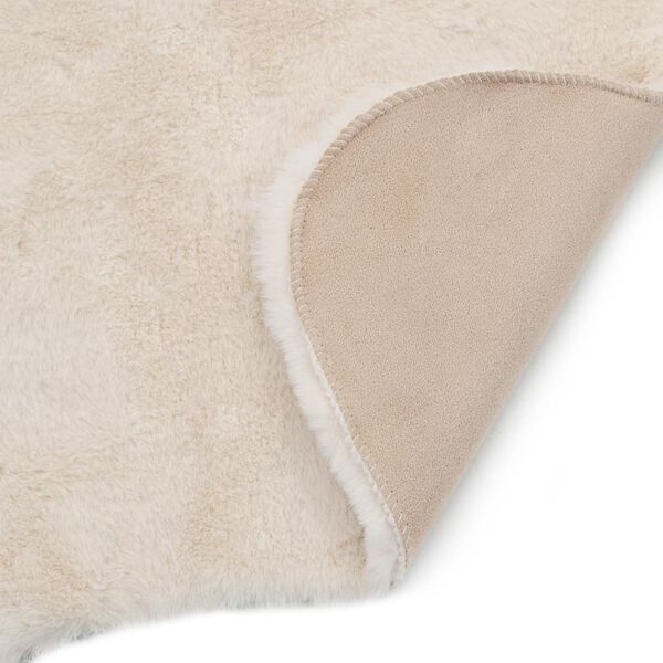 vidaXL Teppich 65x95 cm Kunstfell Creme