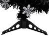 vidaXL Weihnachtsbaum mit LED-Schneeflocken Schwarz 64 cm Fiberoptik