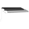 vidaXL Markise Manuell Einziehbar mit LED 300x250 cm Anthrazit