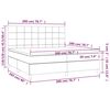 vidaXL Boxspringbett mit Matratze Creme 200x200 cm Stoff