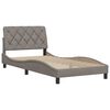 vidaXL Bettgestell ohne Matratze Taupe 100x200 cm Stoff