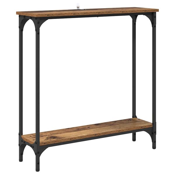 vidaXL Konsolentisch mit Regal Altholz 75 x 22,5 x 75 cm Holzwerkstoff