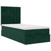 vidaXL Ottoman-Bett mit Matratzen Dunkelgr&uuml;n 100x200 cm Samt