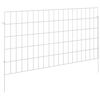 vidaXL Gartenzaun mit Pf&auml;hlen 24 pcs 95 x 50 cm Mesh Verzinkter Stahl