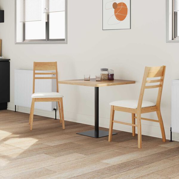 vidaXL Esszimmerst&uuml;hle 2 pcs Natur 43 x 54 x 89 cm Massives Gummiholz