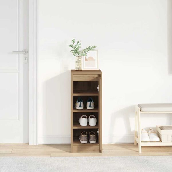 vidaXL Schuhschrank Artisan-Eiche 29,5x34x76 cm Holzwerkstoff