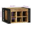 vidaXL Weinregal 2 pcs 46 x 35 x 27,5 cm Massivholz Mango