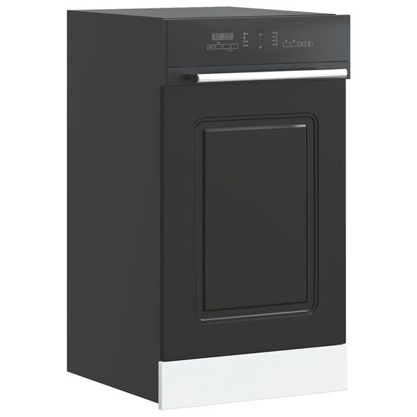 vidaXL Geschirrsp&uuml;lerblende Kalmar Schwarz 45x1,5x67 cm Holzwerkstoff