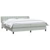 vidaXL Boxspringbett mit Matratzen Hellgrau 200x220 cm Samt