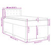 vidaXL Boxspringbett mit Matratze Schwarz 80x200 cm Samt