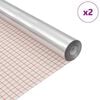 vidaXL Selbstklebende Spiegel-Folie 45 x 100 cm 2 Stk. Silber PET