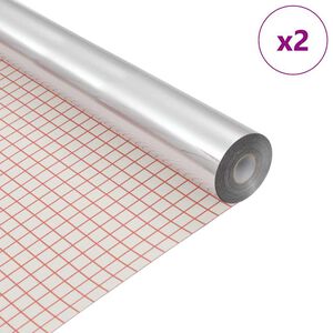 vidaXL Selbstklebende Spiegel-Folie 45 x 100 cm 2 Stk. Silber PET