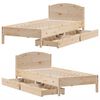 vidaXL Massivholzbett ohne Matratze 100x200 cm Kiefernholz