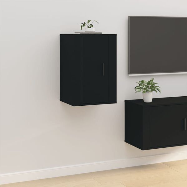 vidaXL TV-Wandschr&auml;nke 2 Stk. Schwarz 40x34,5x60 cm